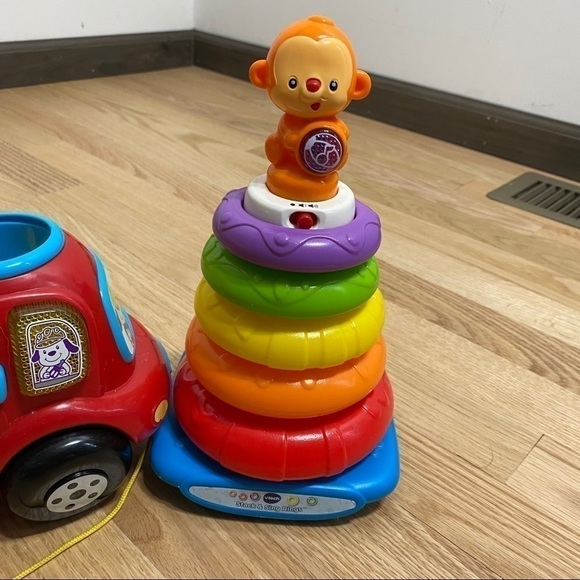 Vtech Drop & Go Truck & Monkey Stacker Toy Bundle - Picture 3 of 11